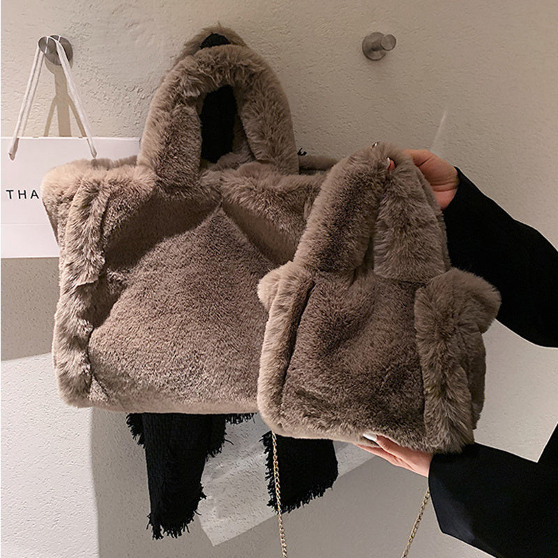 Plush Handbag Tote