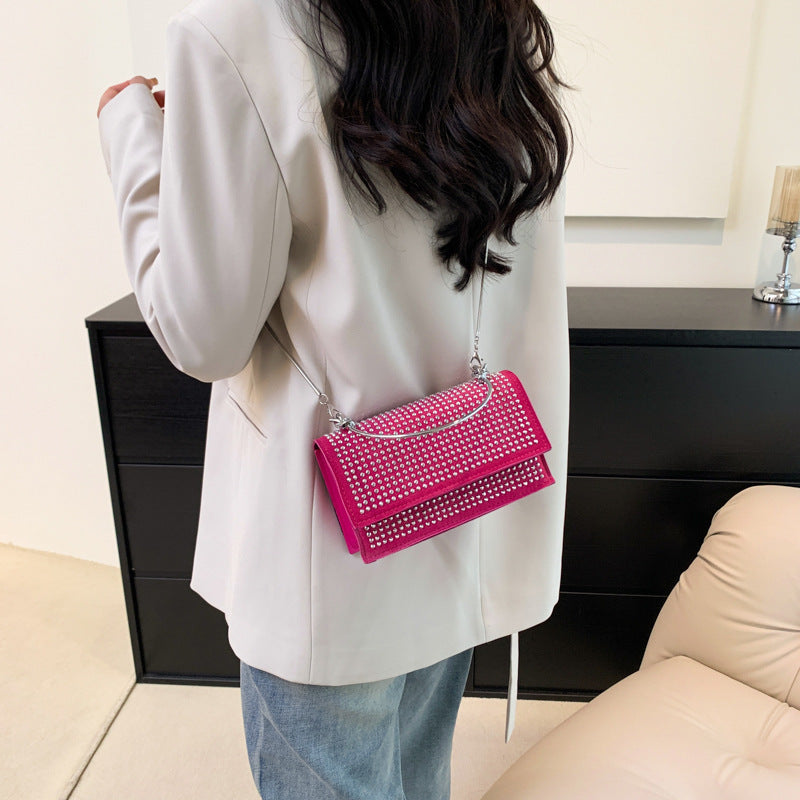 Rhinestone Flap Bag