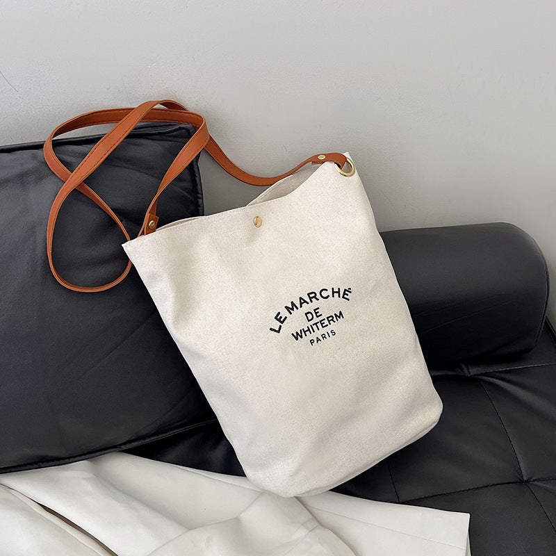 Canvas Tote  Bucket Bag