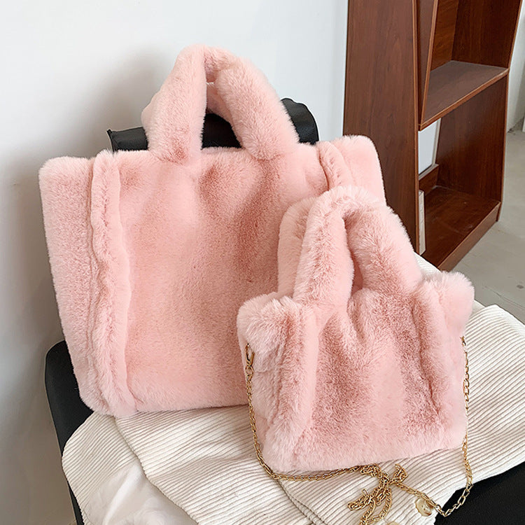 Plush Handbag Tote